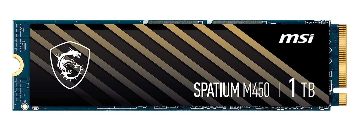 MSI SPATIUM M450 1TB M.2 NVME PCIE GEN4 SSD, 1TB, M.2, PCIe Gen4, SEQUENTIAL REA image 1