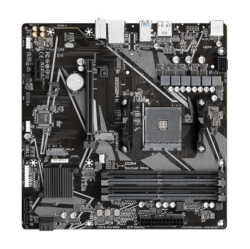 Gigabyte B550MK AMD AM4 M-ATX Motherboard 4x DDR4~128GB,1x PCIe x16, 1 x PCIe x1