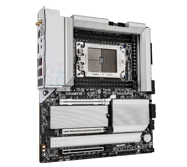 Gigabyte TRX50 AERO D AMD Ryzen Motherboard 4x DDR5~256GB,2x PCIe x16 slots, 4x