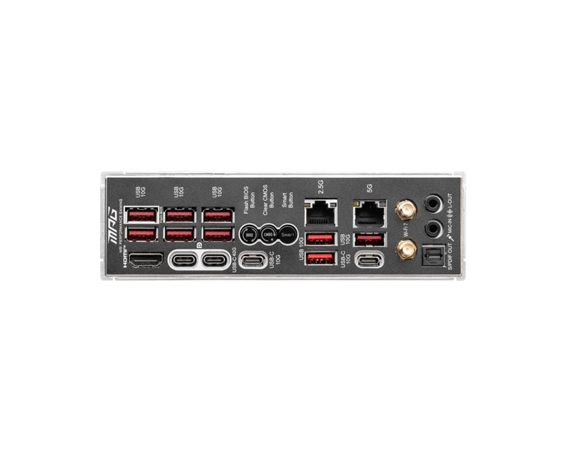 MSI MPG X870E CARBON WIFI, AMD AM5 ATX Motherboard 4x DDR5~256GB, 3x PCIe x16, 4x M.2, 9x USB 3.2, 4x USB-C