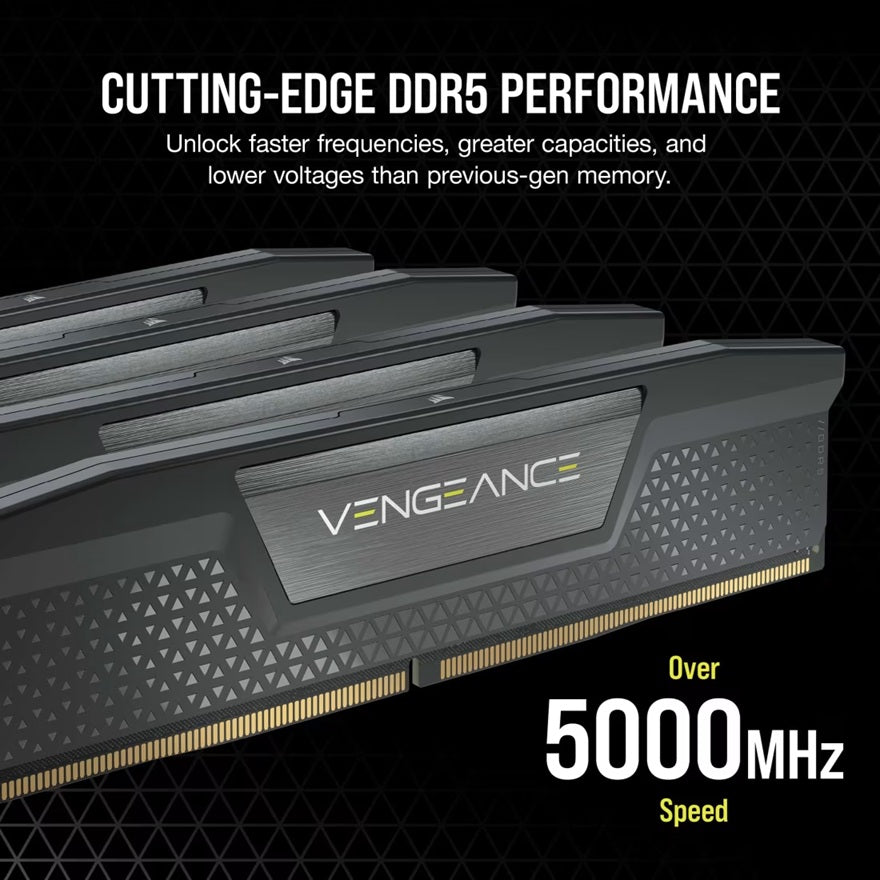 Corsair Vengeance 64GB (2x32GB) DDR5 DRAM 6400MT/s CL42 Intel XMP Memory Kit - Black