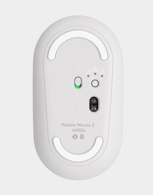 (LS)Logitech Pebble M350S Wireless Optical Mouse White Graphite 1000 dpi Bluetooth Low Energy