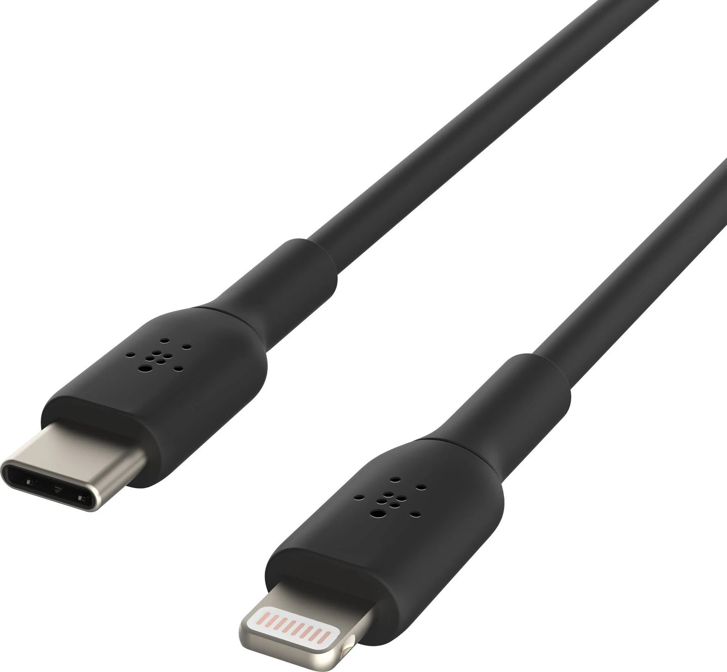 Belkin BoostCharge Lightning to USB-C Cable (1M) - Black (CAA003bt1MBK),3A/18W,480Mbps, 25K+ Bends, Apple iPhone/iPad, MFI-Certified, 2 Years Warranty