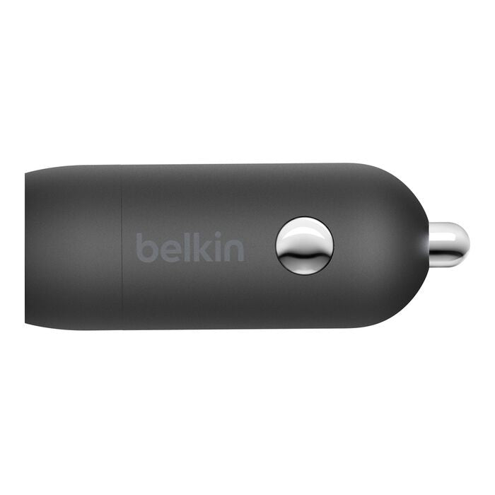 Belkin BoostCharge 30W USB-C PD Car Charger + Lightning to USB-C Cable (1M) - Black (CCA004bt1MBK-B5), Compact Design,USB-IF Certified,2 Years Waranty