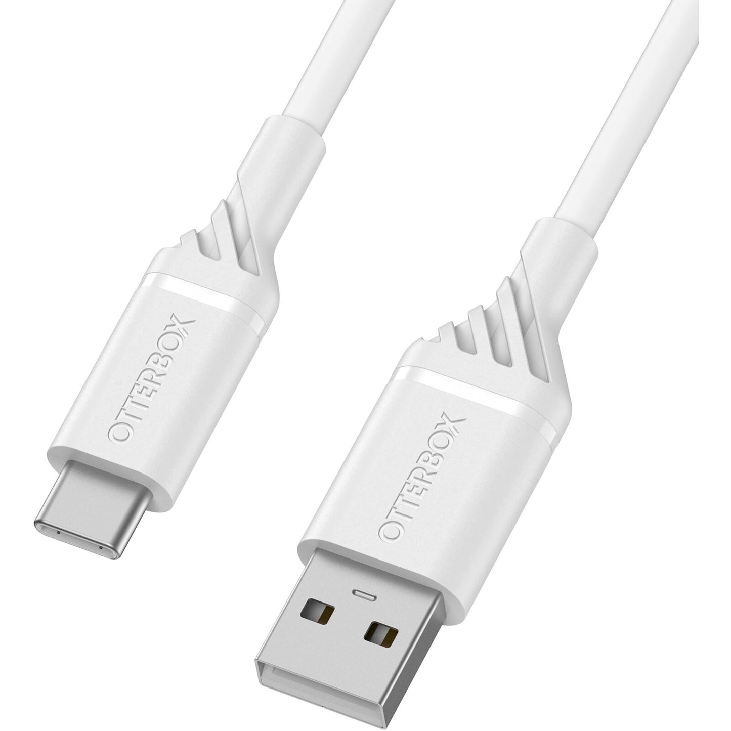 OtterBox USB-C to USB-A (2.0) Cable (2M) - White (78-52660), 3 AMPS (60W), 3K Bend/Flex, Samsung Galaxy, Apple iPhone, iPad, MacBook, 2 Years Warranty