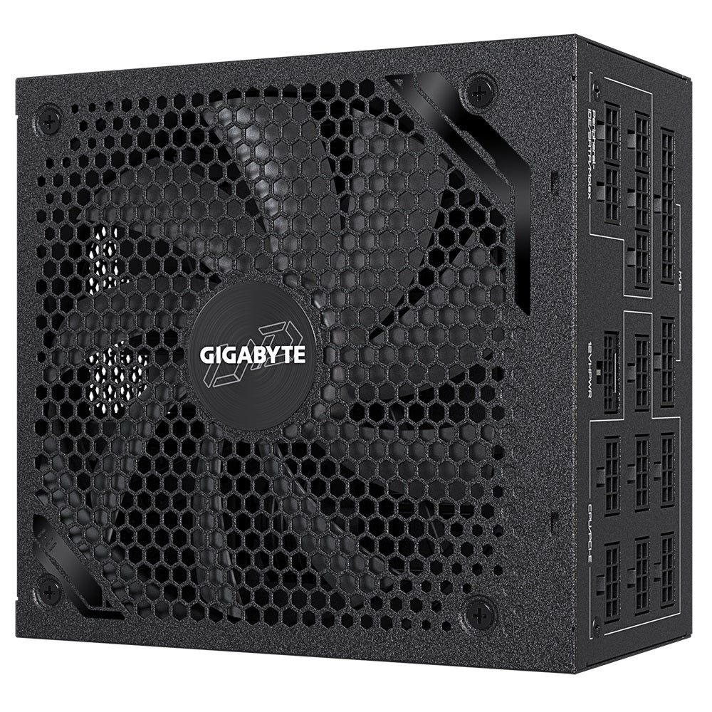 Gigabyte UD1300GM PG5 1300W ATX PSU Power Supply 80+ Gold 90% 140mm Fan Black Flat Cables Single +12V 100K Hrs