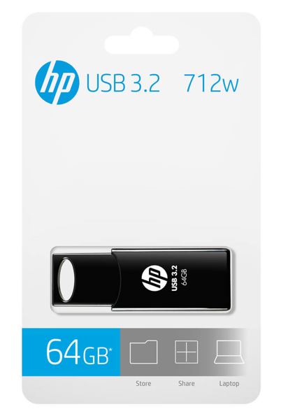 HP 712B 64GB USB 3.2 Flash Drive Memory Stick Thump Key External Storage Capless