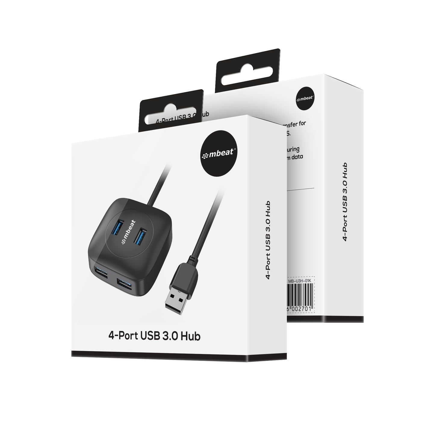 mbeat® 4-Port USB 3.0 Hub - High Speed Data Transfer