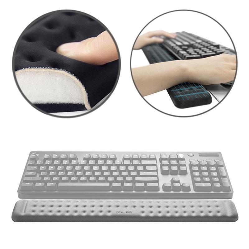 Memory Foam Keyboard Wrist Rest & Mouse Pad - Black