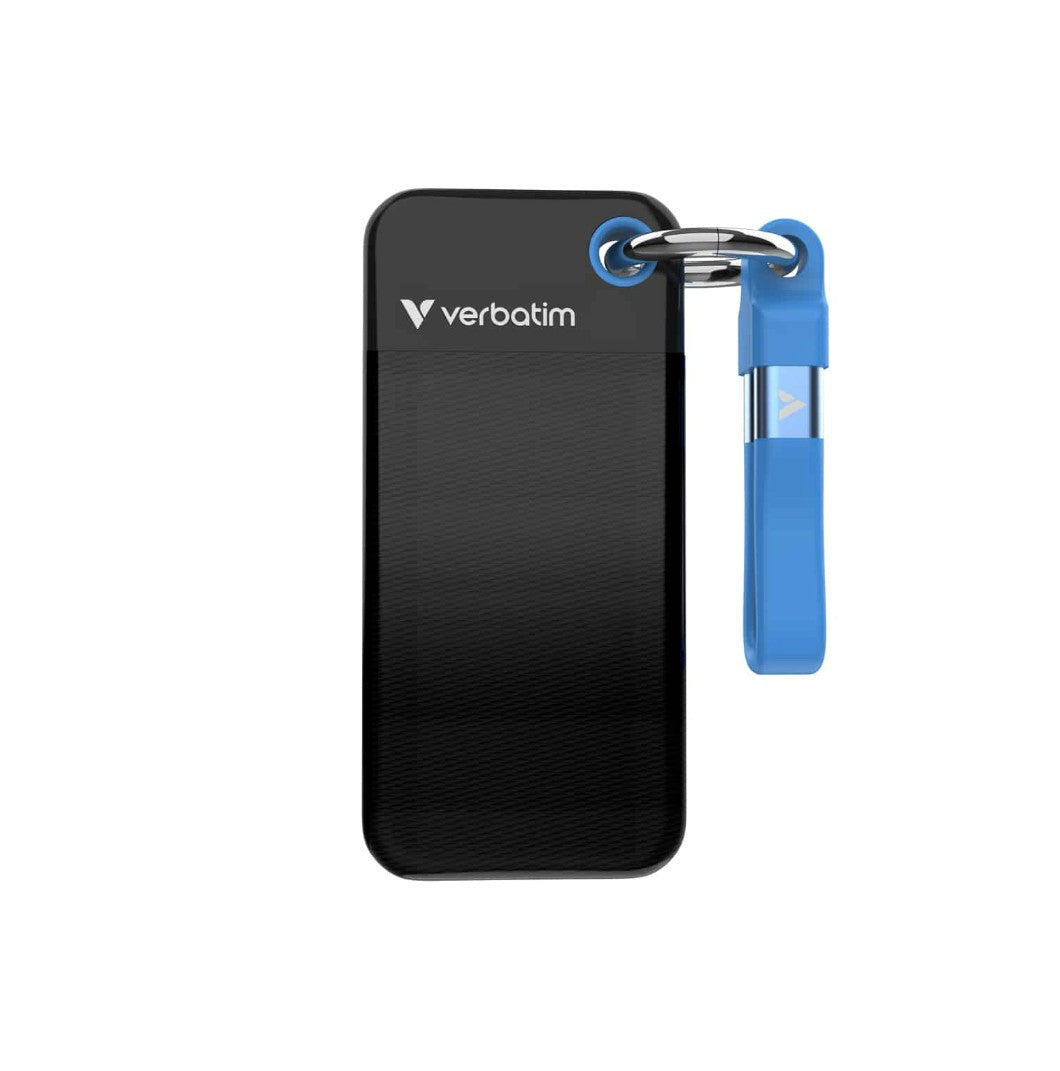 Verbatim 2TB Pocket SSD USB 3.2 Gen 2 1TB Black Orange Convenient Keyring cable image 0