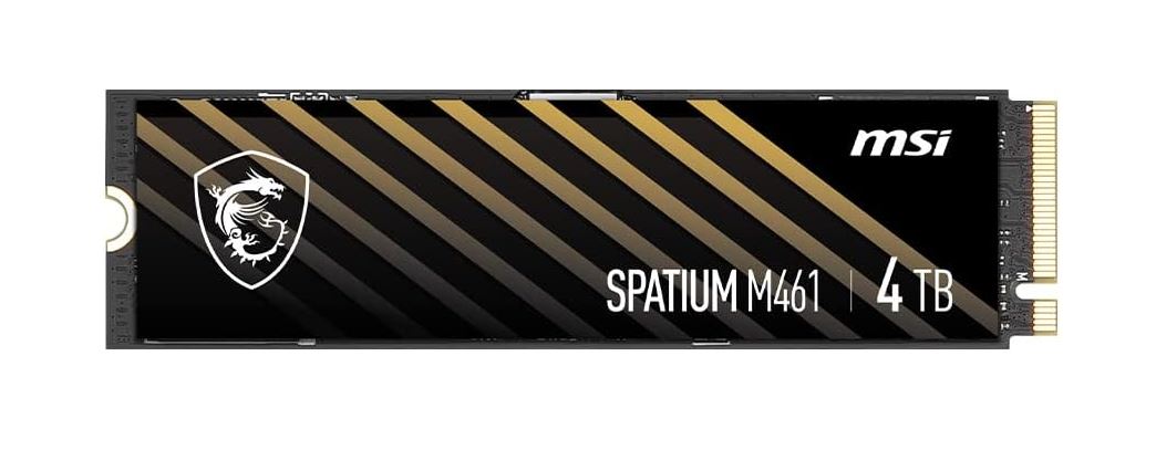 MSI SPATIUM M461 PCIe 4.0 NVMe M.2 4TB Internal SSD PCIe Gen4 NVMe (SPATIUM M461 image 1