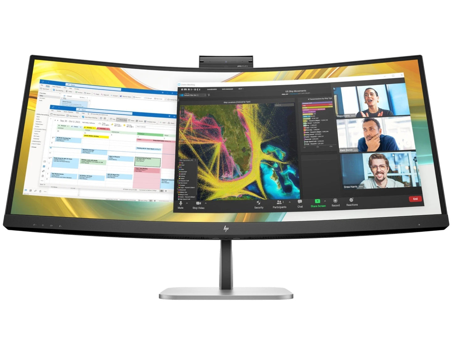 HP Series 5 Pro 534PM 34" WQHD USB-C Curved Conferencing Monitor