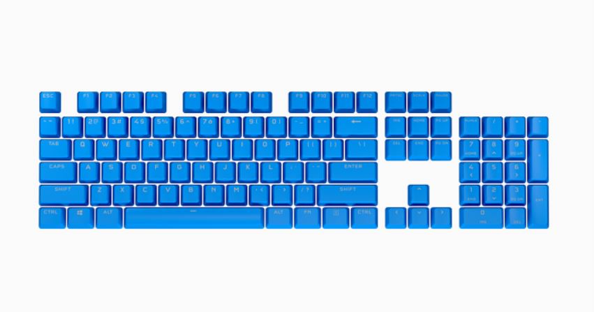Corsair PBT Double-shot Pro Keycaps - Elgato Blue - Keyboard image 0