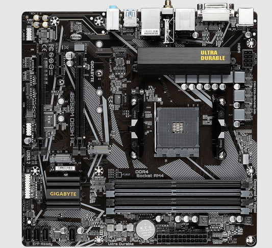 Gigabyte B550M DS3H AC AM4 Ryzen mATX Motherboard, 4x DDR4, 3x PCI-e, 2x M.2, 4x image 0