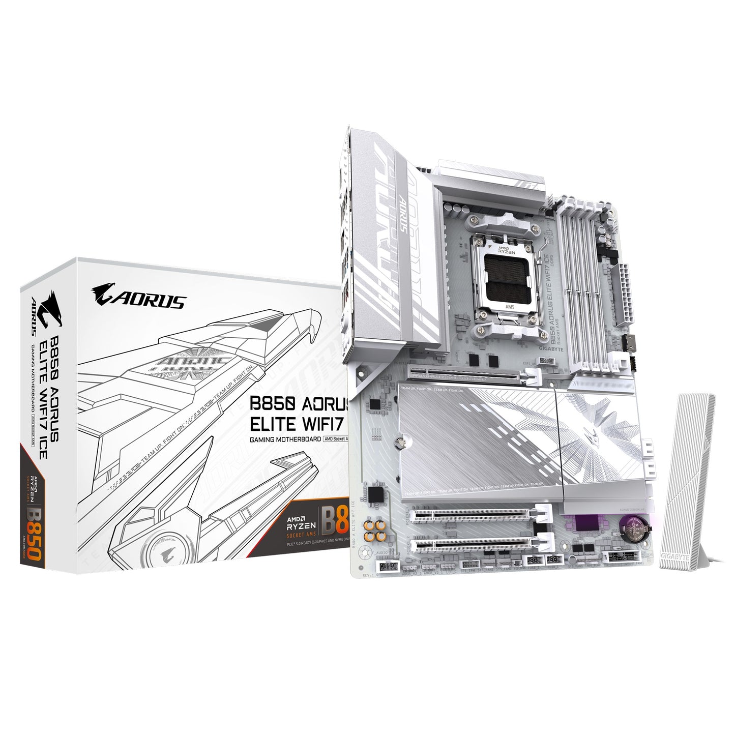 Gigabyte B850 A ELITE WF7 ICE 1.0 , AMD AM5, 1 x HDMI, 3 x PCI Express x16, 3 x image 0
