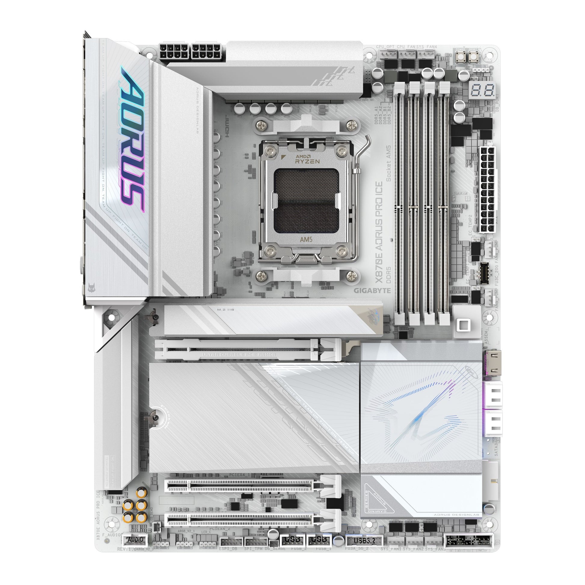 Gigabyte X870E AORUS PRO ICE AMD AM5 ATX Motherboard 4x DDR5~256GB,3x PCIe x16, image 1