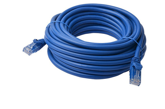 8Ware CAT6A Cable 40m - Blue Color RJ45 Ethernet Network LAN UTP Patch Cord Snag image 0