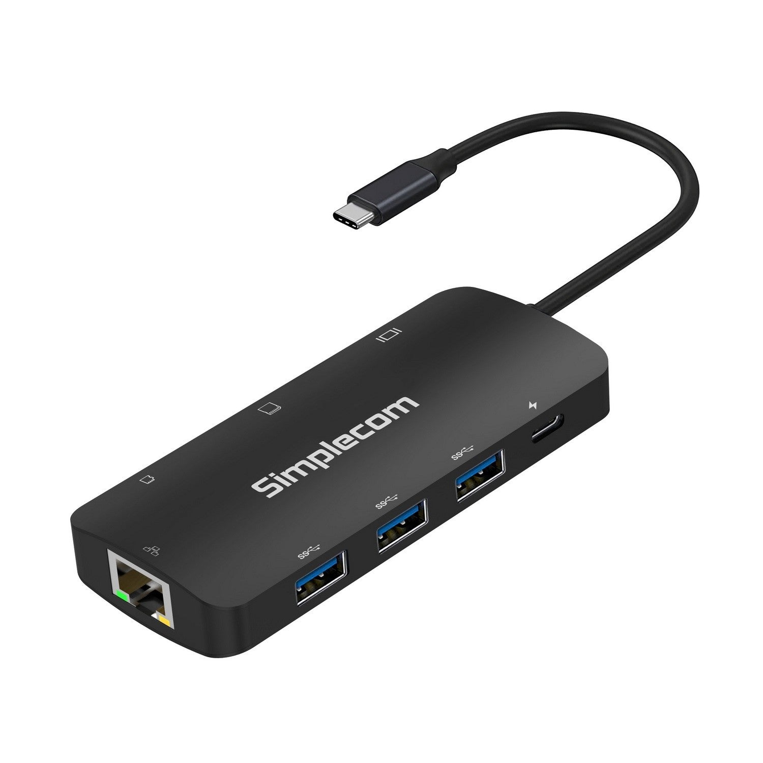 Simplecom CHT580 USB-C SuperSpeed 8-in-1 Multiport Hub Adapter HDMI 2.0 Docking image 1