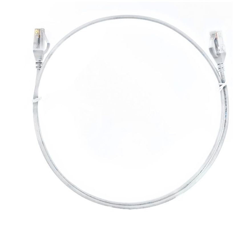 8ware CAT6 Ultra Thin Slim Cable 0.50m / 50cm - White Color Premium RJ45 Etherne image 0
