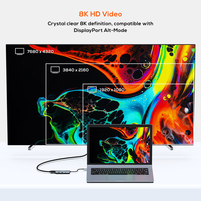 mbeat Elite 7-in-1 Multifunction USB-C 3.2 Hub with 8K HDMI 100W Pass Through - image 1