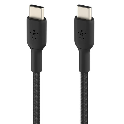 Belkin BoostCharge Braided USB-C to USB-C Cable (0.15M) - Black (CAB004bt0MBK), image 1