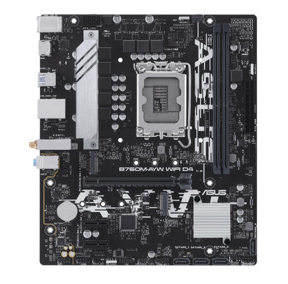 ASUS B760M-AYW WIFI D4 Intel LGA 1700 mATX Motherboard 64GB, 2xDDR4, 1 x PCIe 4. image 0