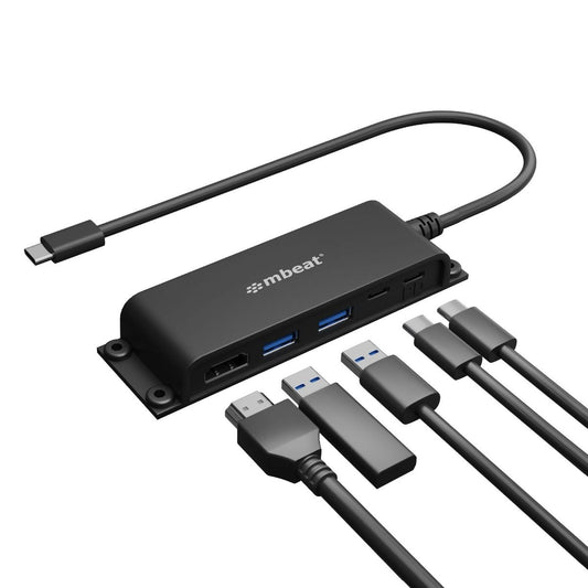 mbeat® Mountable 5-Port USB-C Hub - Supports 4K HDMI video out and 60W Power De image 0