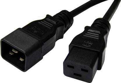 8Ware Power Extension Cable Lead 1m 15A IEC-C19 to IEC-C20 Male to Female for UP image 0