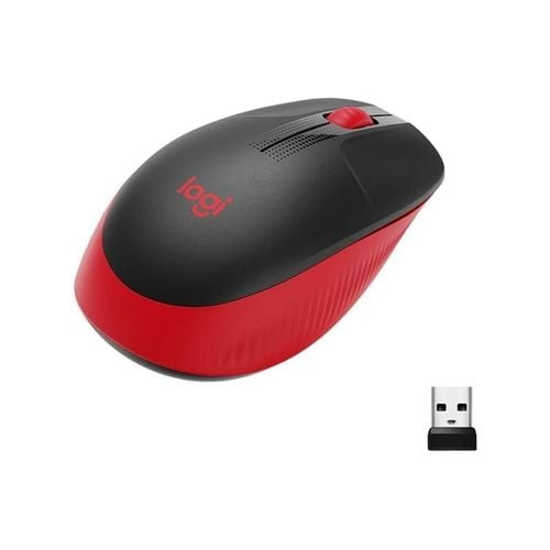 Logitech M190 Full-Size Wireless Mouse - RED image 1
