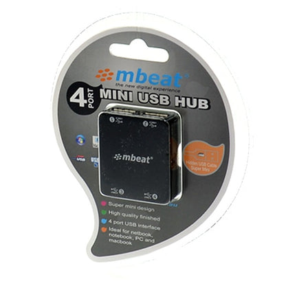 mbeat® 4 Port USB 2.0 Hub - USB 2.0 Plug and Play/ High Speed Interface/ Ideal image 3