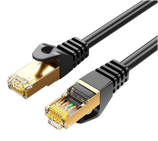 8Ware CAT7 Cable 2m - Black Color RJ45 Ethernet Network LAN UTP Patch Cord Snagl image 0