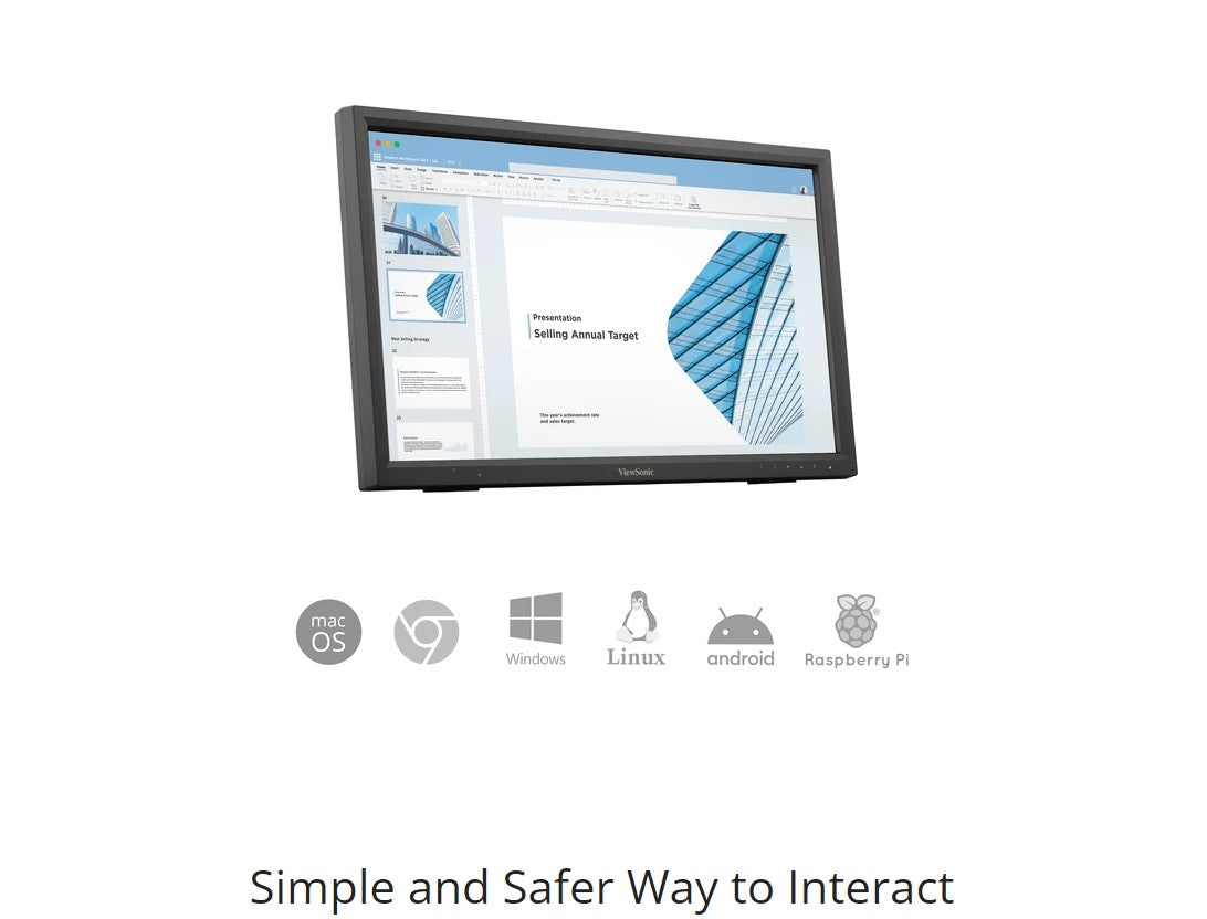 ViewSonic 22' TD2223-2 In-Cell 10 Point Touch FHD Monitor  Advanced Ergonomics, image 1