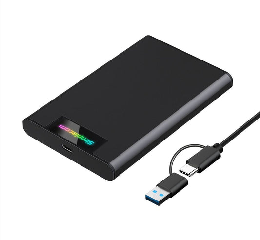 Simplecom SE239 Tool-free 2.5' SATA HDD SSD to USB-C Enclosure with RGB Lights U image 0