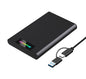 Simplecom SE239 Tool-free 2.5' SATA HDD SSD to USB-C Enclosure with RGB Lights U image 0