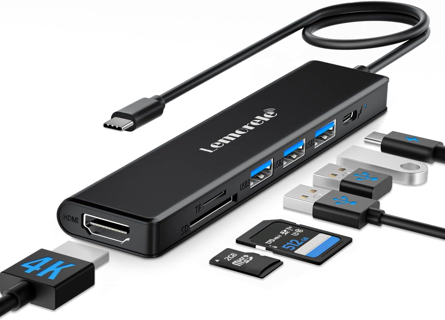 Lemorele TC300 7-in-1  USB-C Hub image 0