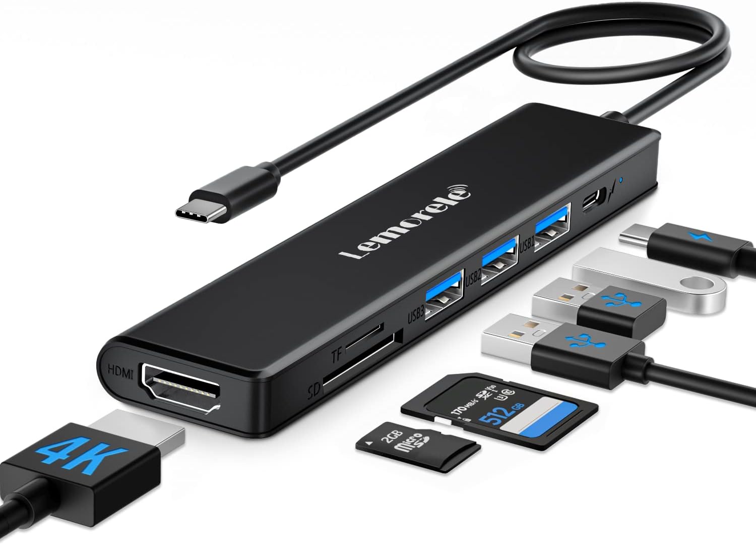 Lemorele TC300 7-in-1  USB-C Hub image 0