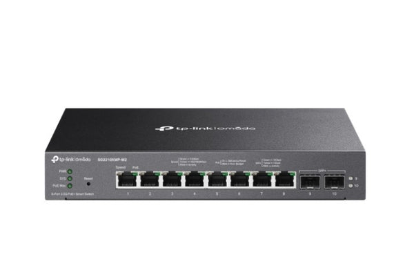 TP-Link SG2210XMP-M2 Omada 8-Port 2.5GBASE-T and 2-Port 10GE SFP+ Smart Switch w image 0