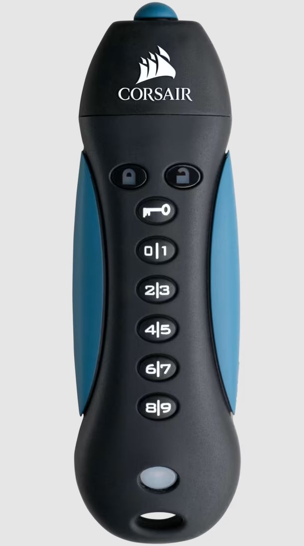 Corsair Padlock 3 128GB Secure USB 3.0 Flash Drive with Keypad - Secure 256-bit image 0