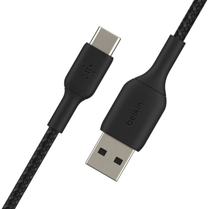 Belkin BoostCharge Braided USB-C to USB-A Cable 2M - Black (CAB002BT2MBK),15W, 4 image 3