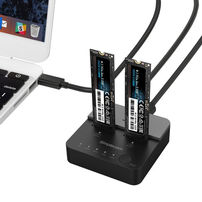 Simplecom SD550v2 USB 3.2 Gen2x2 to Dual Bay NVMe M.2 SSD Docking Station Duplic image 3