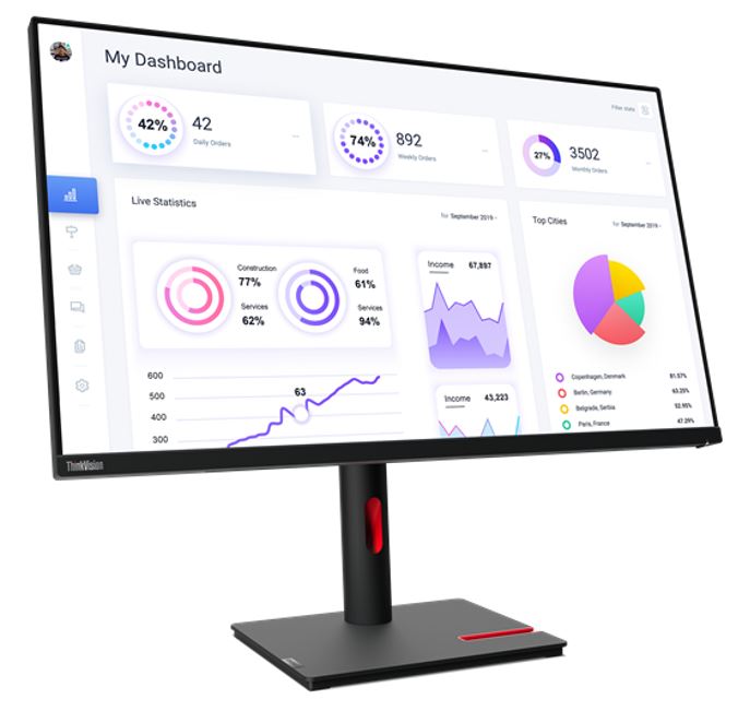 LENOVO ThinkVision T32p-30 31.5'/32' UHD Monitor IPS 4K 3840x2160 16:9 Anti-Glar image 1