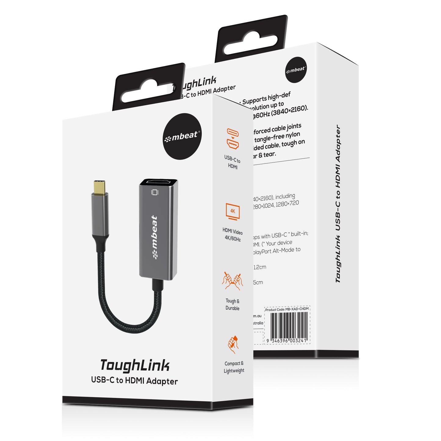 mbeat Tough Link 1.8m Display Port Cable v1.4 - Connects Computer, Laptop to HDT image 3