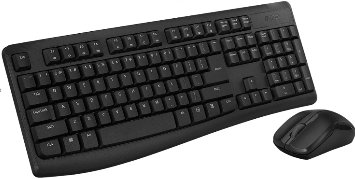RAPOO X1800Pro Wireless Mouse & Keyboard Combo - 2.4G, 10M Range, Optical, Long image 0