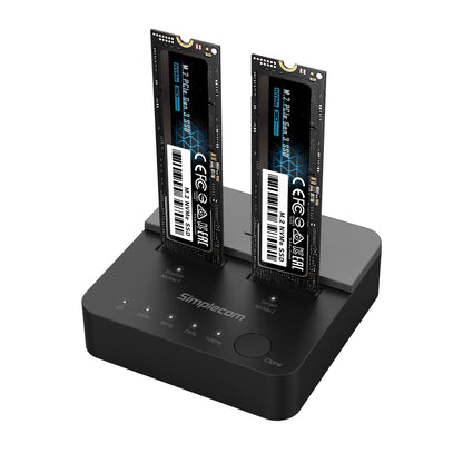 Simplecom SD550v2 USB 3.2 Gen2x2 to Dual Bay NVMe M.2 SSD Docking Station Duplic image 0