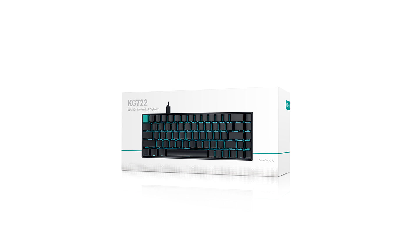 Deepcool KG722 65% Mechanical Keyboard, Ultra Portable, Red Switches, Per Key RG image 0