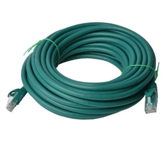 8Ware CAT6A Cable 15m - Green Color RJ45 Ethernet Network LAN UTP Patch Cord Sna image 0