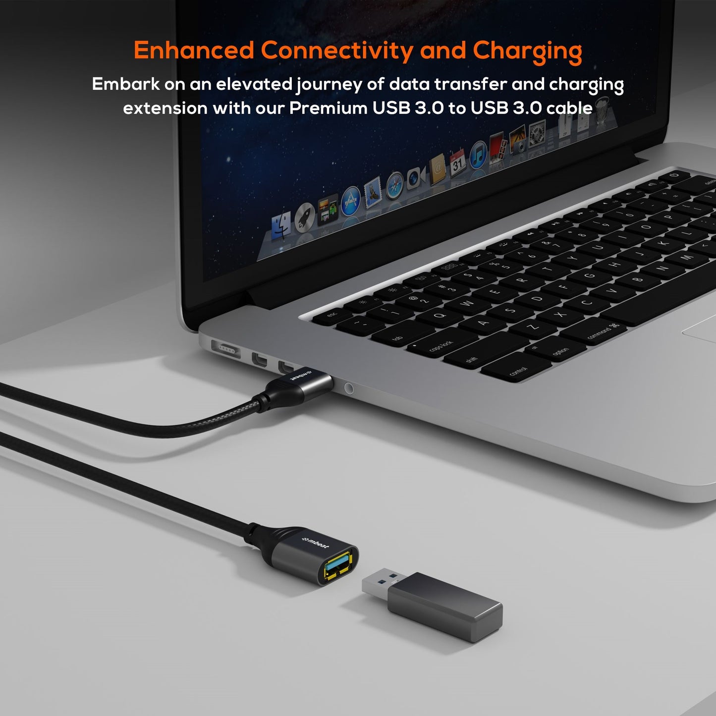 mbeat Tough Link 1.8m USB 3.0 to USB 3.0 Extension Cable  Plug-and-Play Adaptive image 1