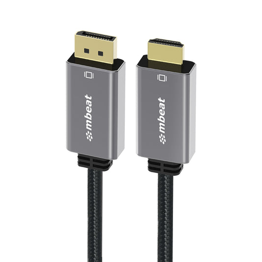 mbeat Tough Link 1.8m 4K/60Hz Display Port to HDMI Cable -  Connects DisplayPort image 0