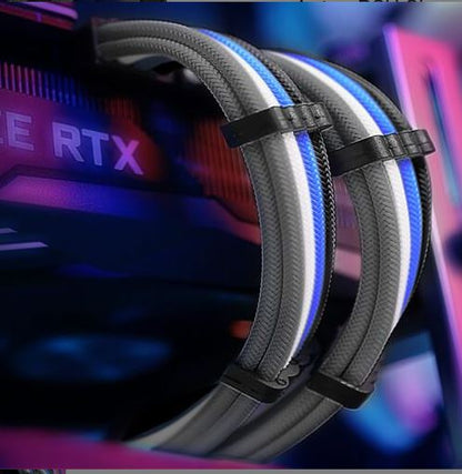 Antec PSU -  Sleeved Extension Cable Kit V2 - Blue / White / Black . 24PIN ATX, image 3