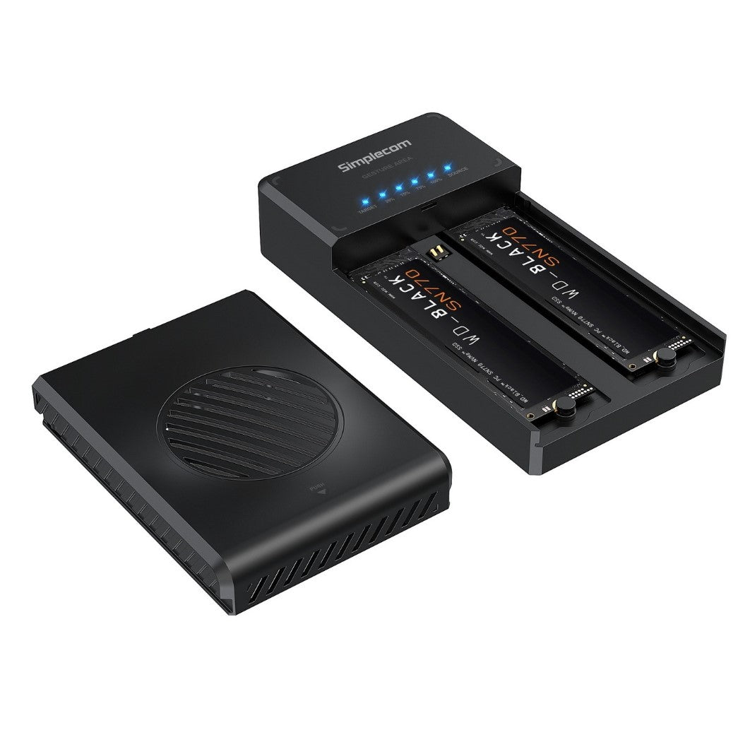 Simplecom SD560 Dual Bay NVMe M.2 SSD Enclosure Offline Clone Docking Station US image 1